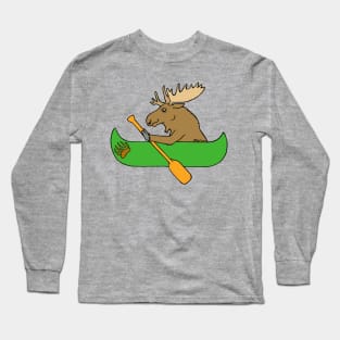 Moose Canoe Long Sleeve T-Shirt